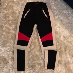 BCBG Paneled Leggings Size Small